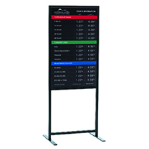 COMBO - Sturdy Black Floor Stand with 22w x 36h MC Rate Display